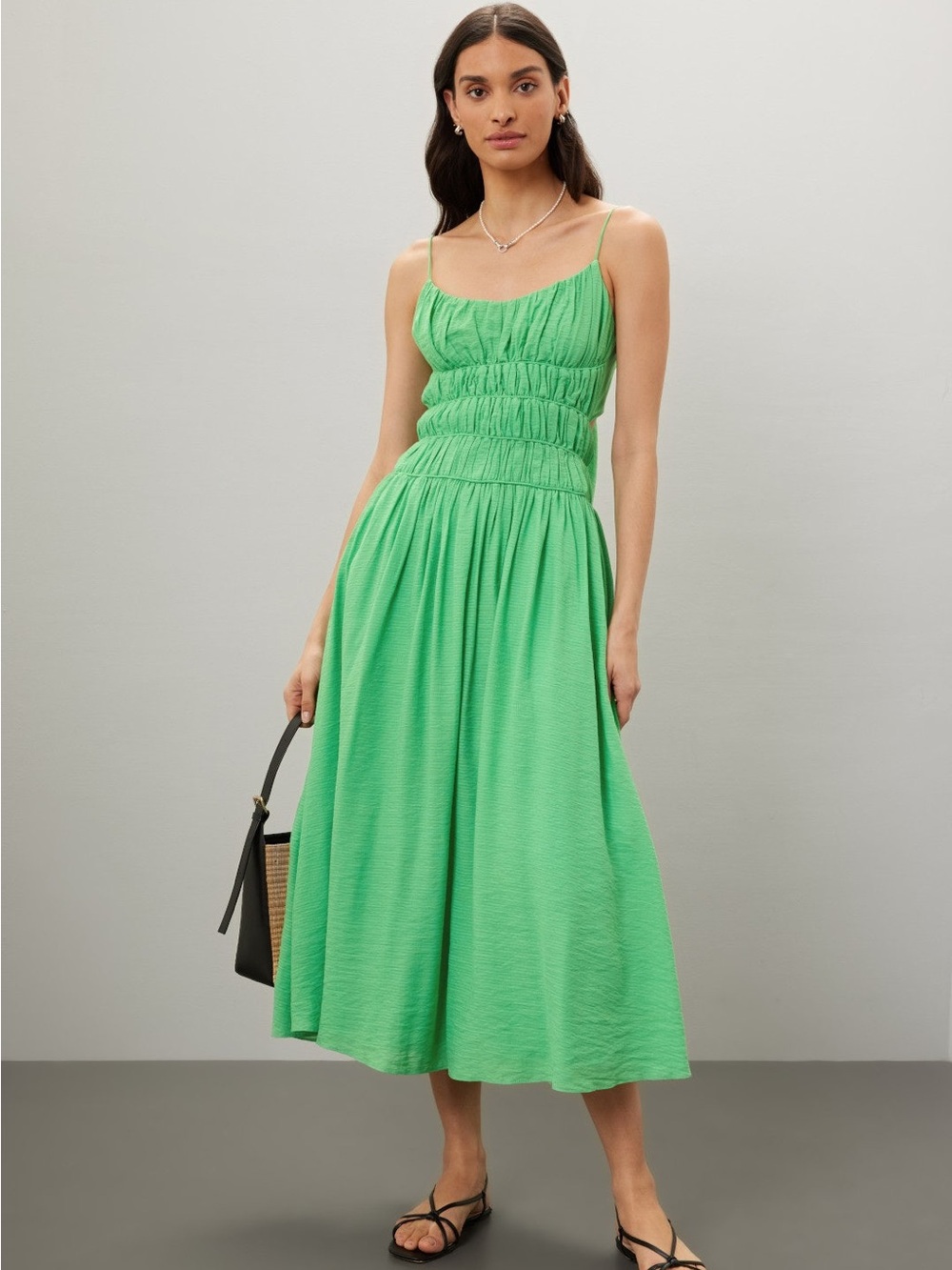 NWT ASTR THE LABEL Green Andrina Midi Dress